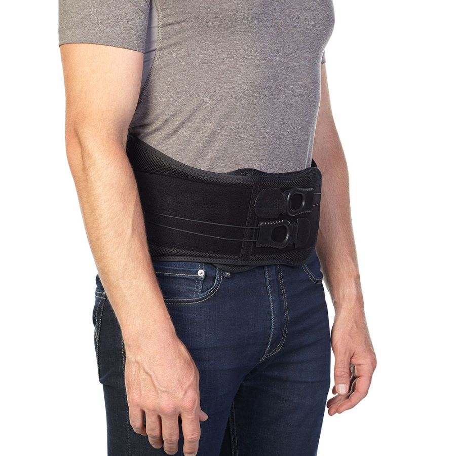 Lumbar Support Belt with Adjustable Pulley Compression System