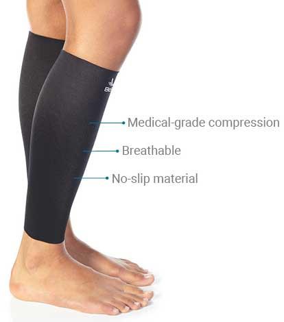 Ronnox Unisex 3-Pairs Bright Colored Calf Compression Tube Sleeves 16-20 mmHg / 12-14 mmHg Great for Athletic & Medical Use