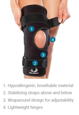 Hinged Knee Brace, Wraparound Design