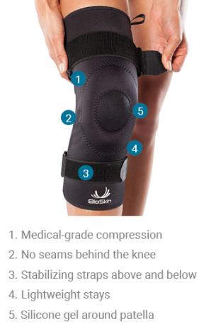 OTC Knee Support with Compression Gel insert and Flexible Side